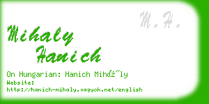 mihaly hanich business card